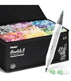 Amazon.com : Ohuhu Alcohol Markers Brush Tip: 168-Color Double